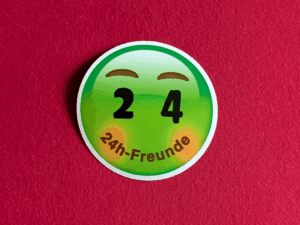 2x Smilie :) Sticker